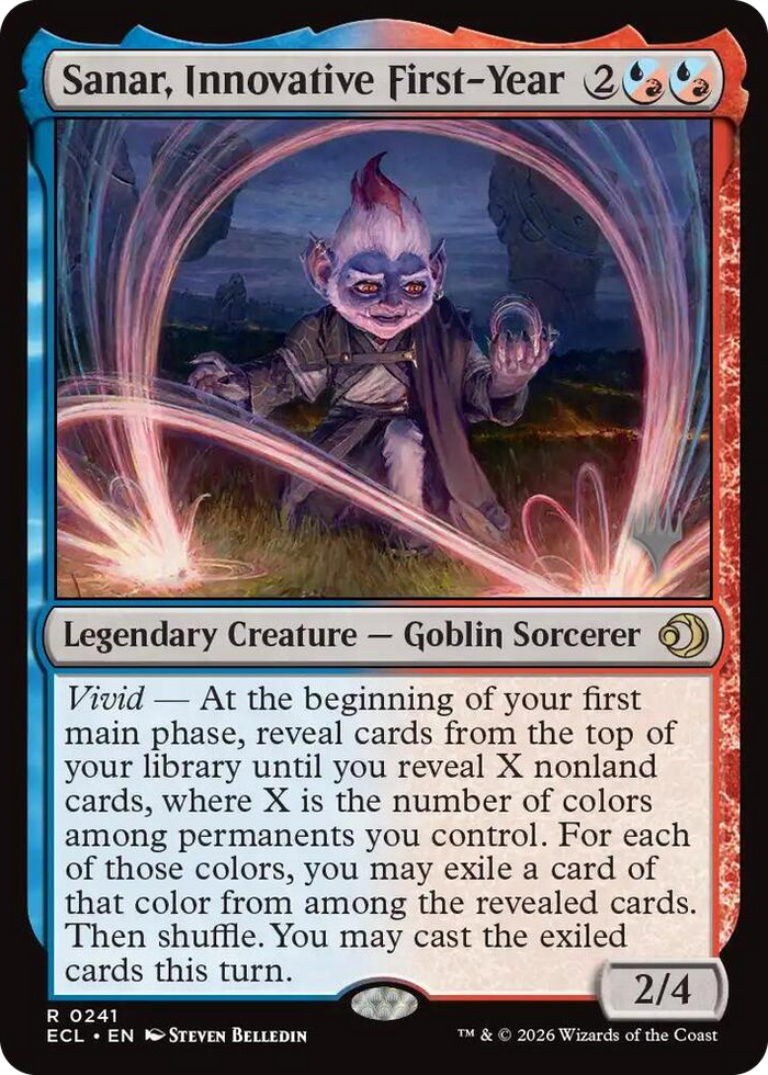 Sanar, Innovative First-Year #241 R - Promo Pack: Lorwyn Eclipsed Pokemon card