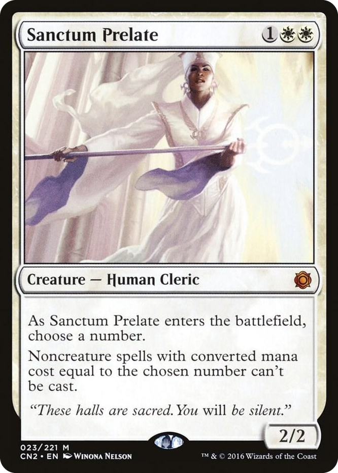 Sanctum Prelate #23 M - Conspiracy: Take the Crown Pokemon card
