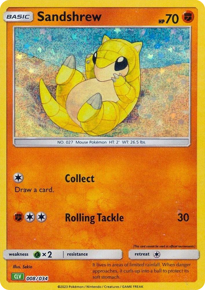 0008 Sandshrew Classic Collection Trading Card Game Classic