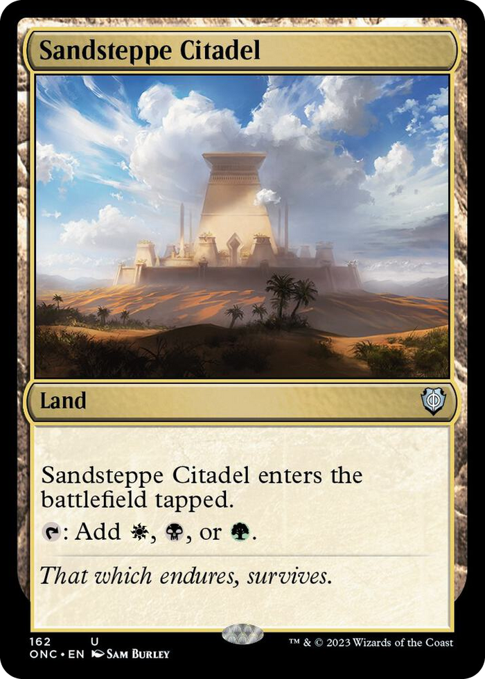 Sandsteppe Citadel #162 U - Commander: Phyrexia: All Will Be One Pokemon card