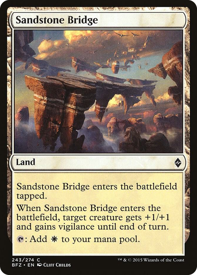 Sandstone Bridge #243 C - Battle for Zendikar Pokemon card