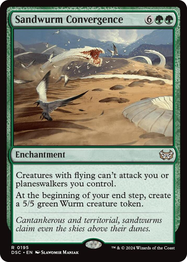 0195 Sandwurm Convergence R Commander: Duskmourn: House of Horror