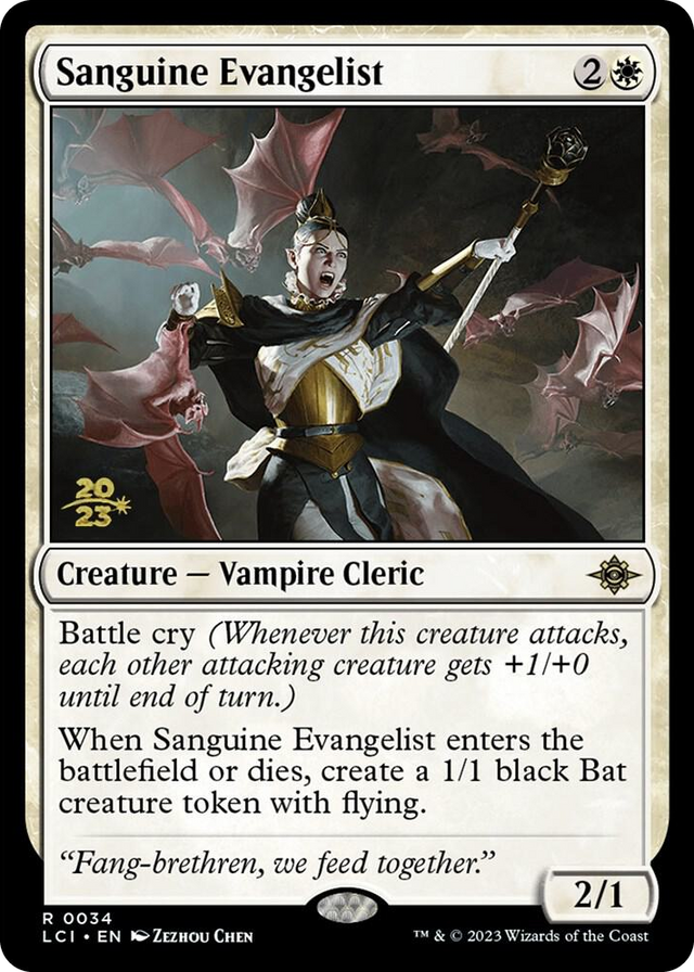 0034 Sanguine Evangelist R Prerelease Cards