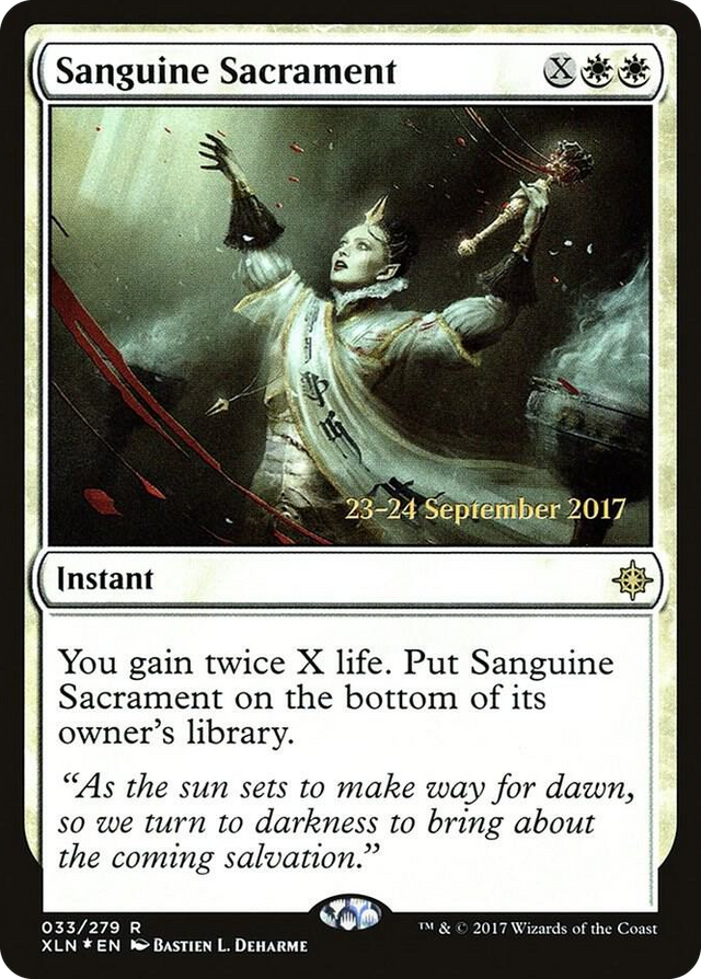 0033 Sanguine Sacrament R Prerelease Cards