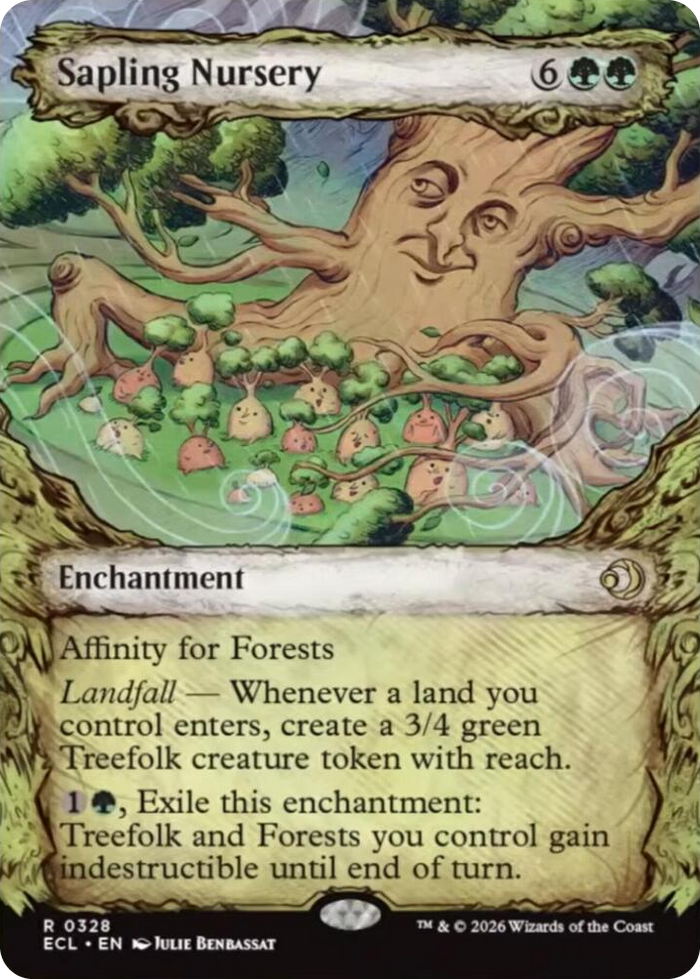 Sapling Nursery (Showcase) #328 R - Lorwyn Eclipsed Pokemon card