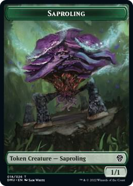 0018 Saproling // Elemental Double-Sided Token T Dominaria United