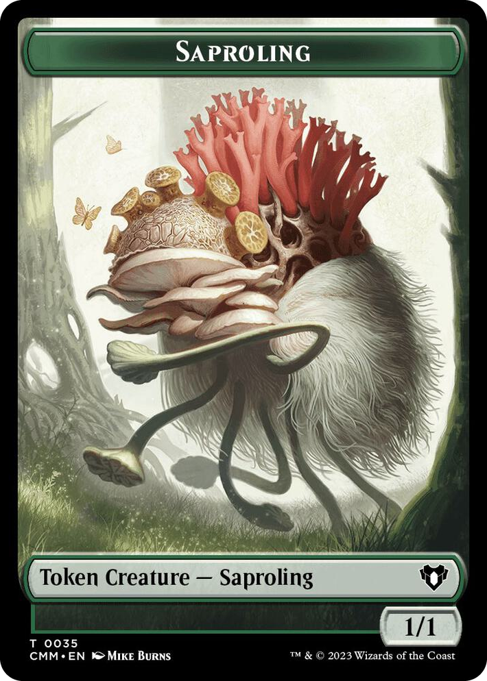 0035 Saproling // Goblin Double-sided Token T Commander Masters
