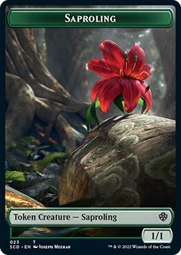 0023 Saproling // Human Warrior Double-Sided Token T Starter Commander Decks