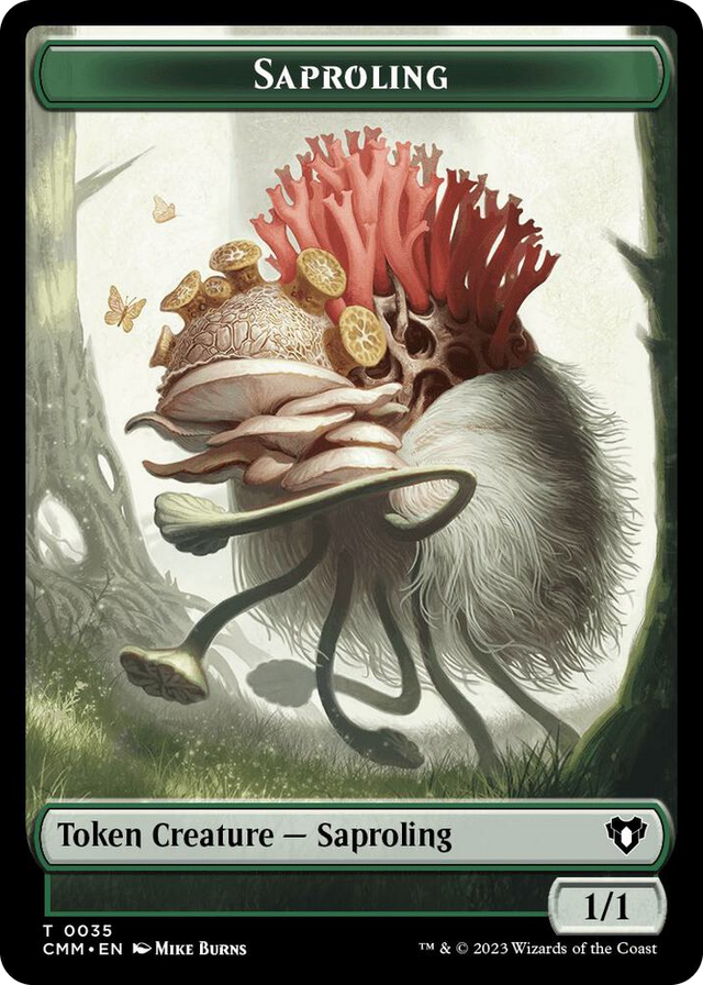0035 Saproling // Kor Soldier Double-Sided Token T Commander Masters