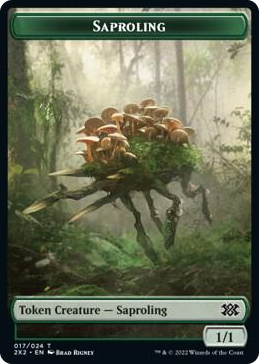 0017 Saproling // Monk Double-Sided Token T Double Masters 2022