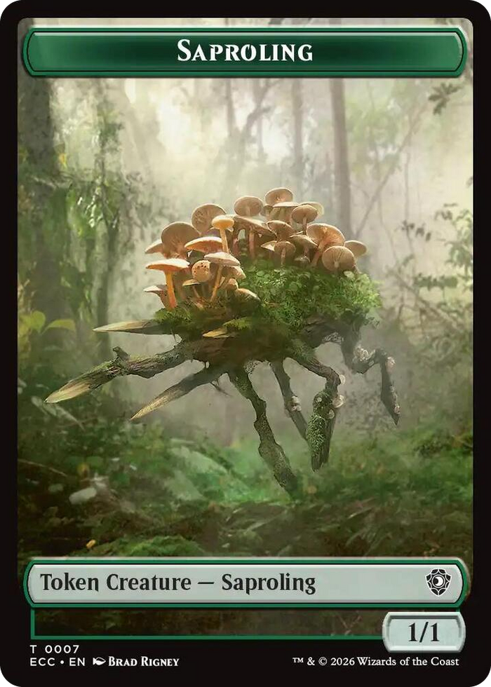 Saproling // Scarecrow Double-Sided Token #7 T - Commander: Lorwyn Eclipsed Pokemon card