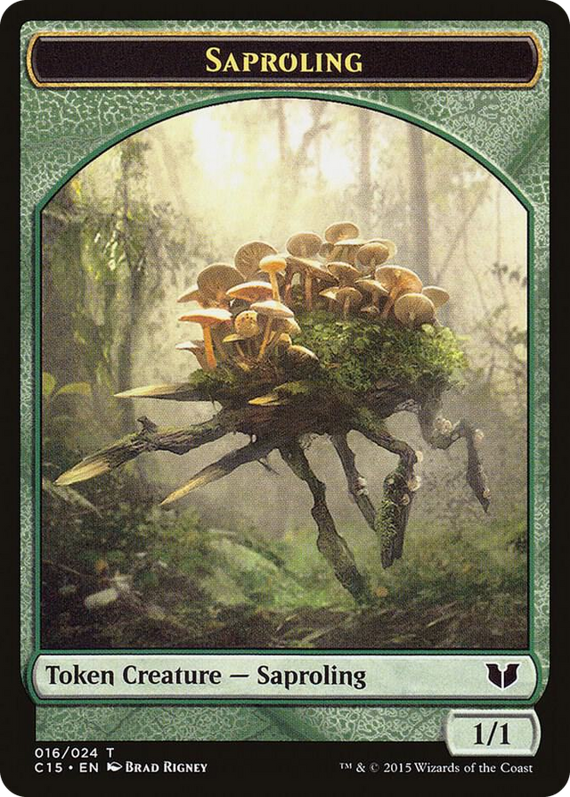 0016 Saproling // Spider Double-Sided Token T Commander 2015