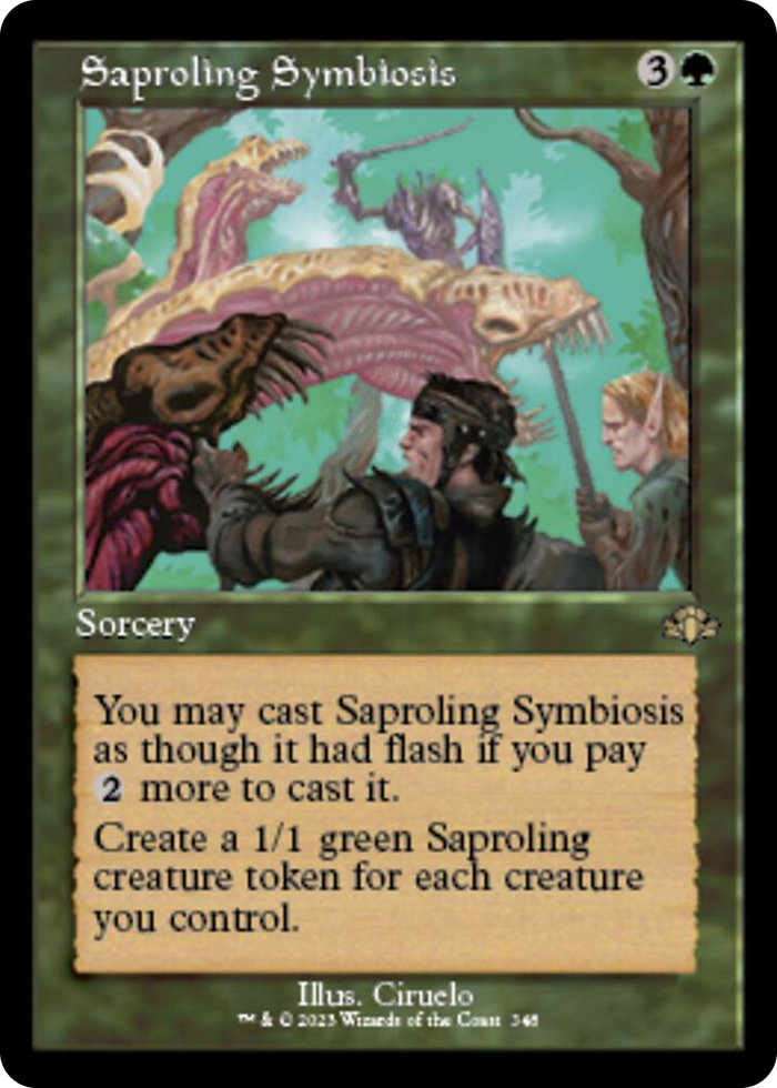 Saproling Symbiosis (Retro Frame) #348 R - Dominaria Remastered Pokemon card