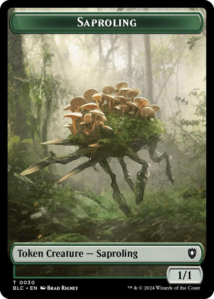 0030 Saproling // Treasure Double-Sided Token T Commander: Bloomburrow