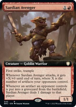 0043 Sardian Avenger (Extended Art) R Commander: The Brothers' War