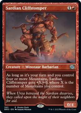 0383 Sardian Cliffstomper P Promo Pack: The Brothers' War