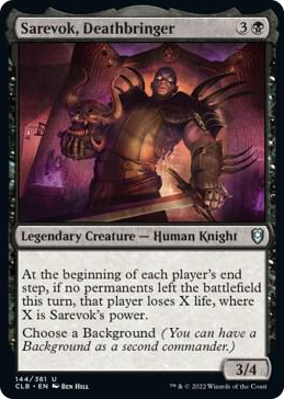 Sarevok, Deathbringer #144 U - Commander Legends: Battle for Baldur's Gate Pokemon card