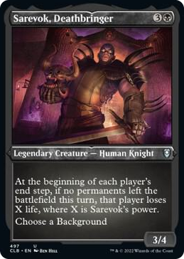 0497 Sarevok, Deathbringer (Foil Etched) U Commander Legends: Battle for Baldur's Gate