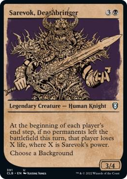 Sarevok, Deathbringer (Showcase) #391 U - Commander Legends: Battle for Baldur's Gate Pokemon card