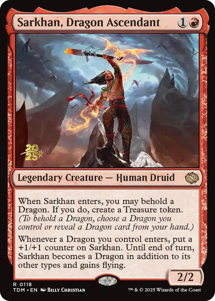 0118 Sarkhan, Dragon Ascendant R Prerelease Cards