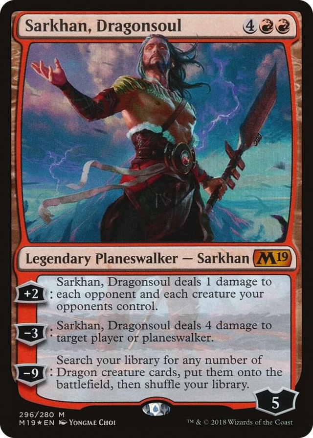 0296 Sarkhan, Dragonsoul M Core Set 2019