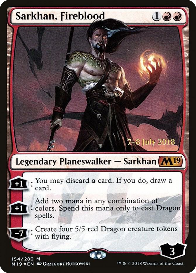 0154 Sarkhan, Fireblood M Prerelease Cards