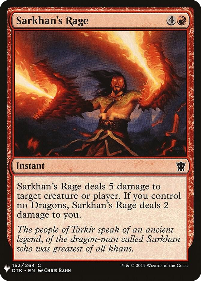 0153 Sarkhan's Rage C The List Reprints