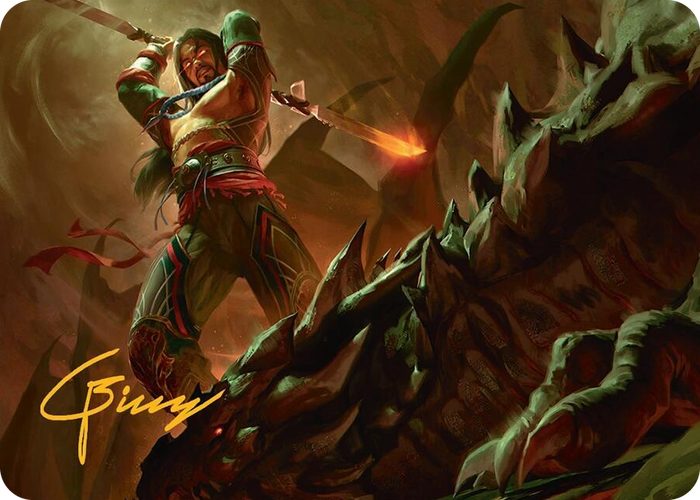 Sarkhan's Resolve Art Card (18/54) (Gold-Stamped Signature) #18 S - Art Series: Tarkir: Dragonstorm Pokemon card