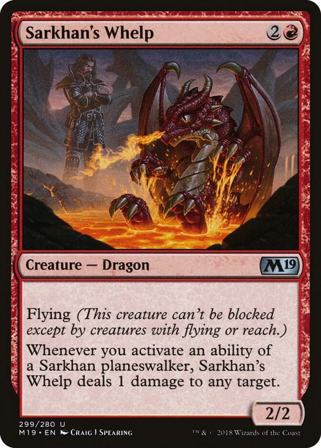 0299 Sarkhan's Whelp U Core Set 2019