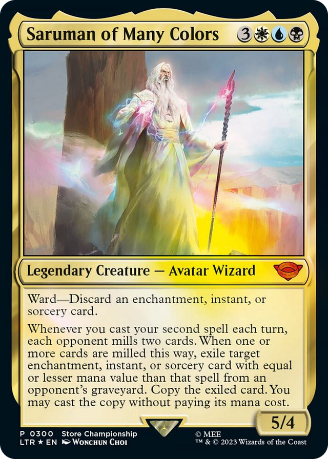 0300 Saruman of Many Colors P Game Day & Store Championship Promos
