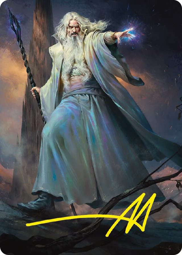 Saruman of Many Colors Art Card (Gold-Stamped Signature) #20 S - Art Series: Universes Beyond: The Lord of the Rings: Tales of Middle-earth Pokemon card
