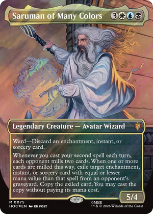 0075 Saruman of Many Colors (Borderless) (Surge Foil) M The Hobbit: Eternal-Legal