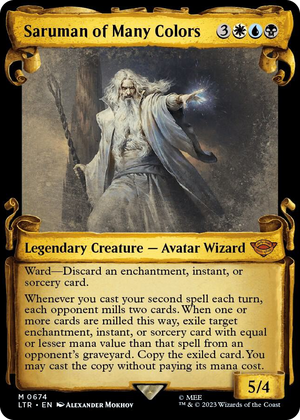 0674 Saruman of Many Colors (Showcase Scrolls) M Universes Beyond: The Lord of the Rings: Tales of Middle-earth