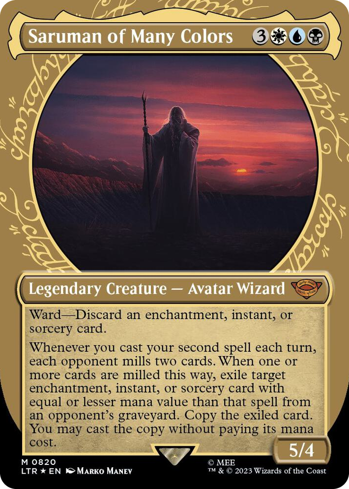 0820 Saruman of Many Colors (Showcase) (Surge Foil) M Universes Beyond: The Lord of the Rings: Tales of Middle-earth