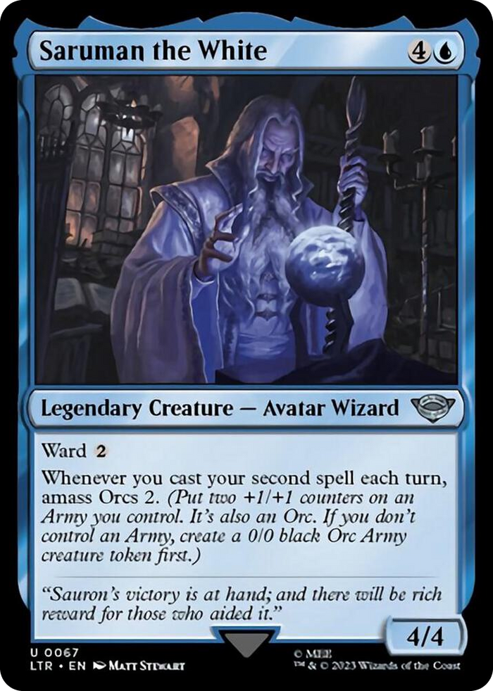 Saruman the White #67 U - Universes Beyond: The Lord of the Rings: Tales of Middle-earth Pokemon card