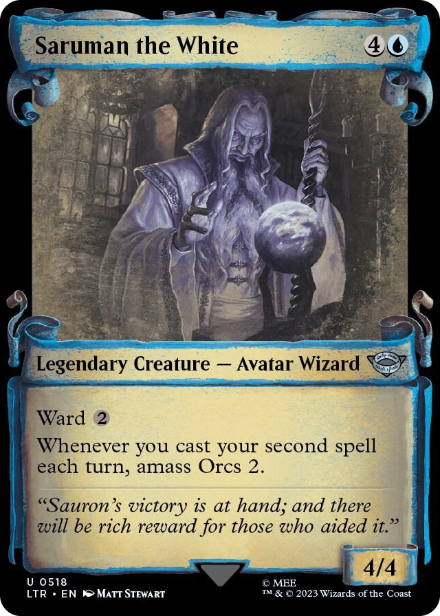 Saruman the White (Showcase Scrolls) #518 U - Universes Beyond: The Lord of the Rings: Tales of Middle-earth Pokemon card