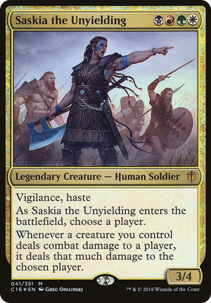 0041 Saskia the Unyielding (Commander 2016) M Oversize Cards