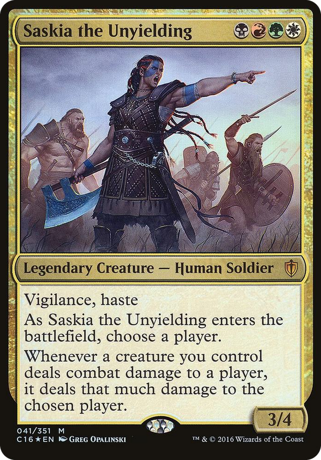 0041 Saskia the Unyielding (Commander 2016) M Oversize Cards