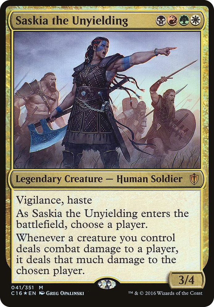 Saskia the Unyielding (Commander 2016) #41 M - Oversize Cards Pokemon card