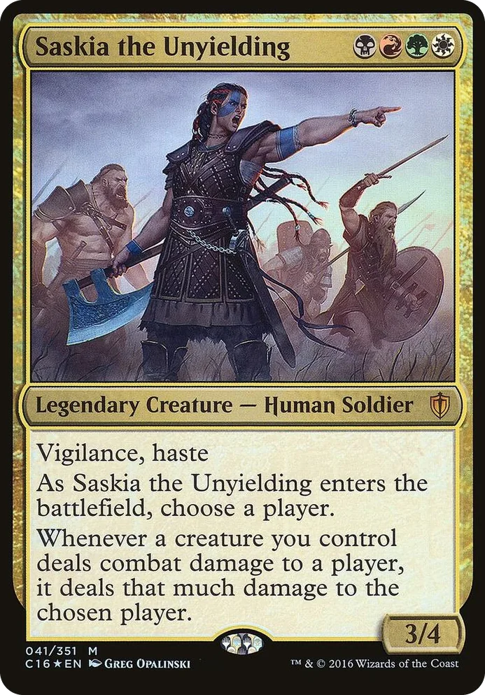 0041 Saskia the Unyielding (Commander 2016) M Oversize Cards