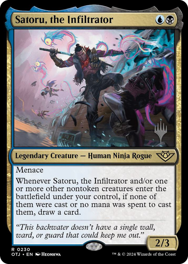 0230 Satoru, the Infiltrator R Promo Pack: Outlaws of Thunder Junction