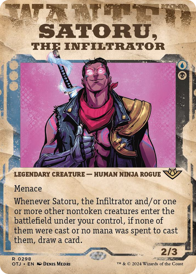 0298 Satoru, the Infiltrator (Showcase) R Outlaws of Thunder Junction