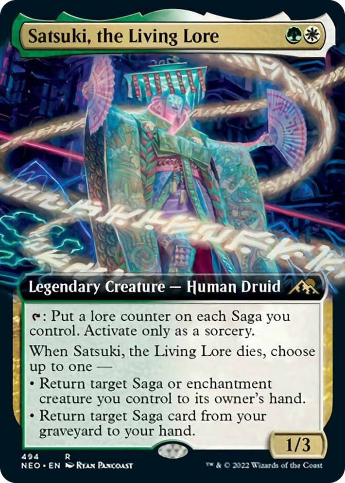 0494 Satsuki, the Living Lore (Extended Art) R Kamigawa: Neon Dynasty