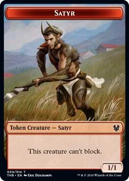 0009 Satyr // Goblin Construct Double-sided Token (Challenger 2021) T Unique and Miscellaneous Promos