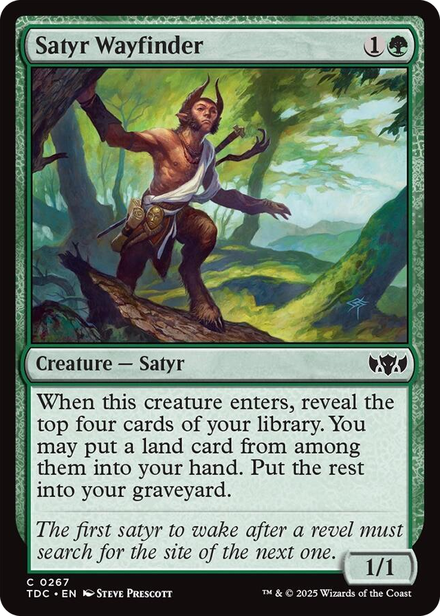 Satyr Wayfinder #267 C - Commander: Tarkir: Dragonstorm Pokemon card