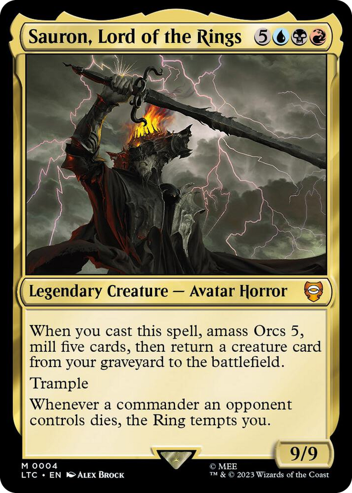 Sauron, Lord of the Rings #4 M - Commander: The Lord of the Rings: Tales of Middle-earth Pokemon card