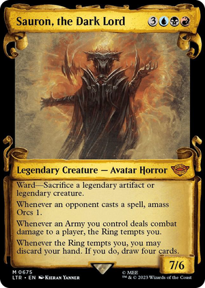 0675 Sauron, the Dark Lord (Showcase Scrolls) M Universes Beyond: The Lord of the Rings: Tales of Middle-earth
