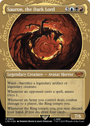 0821 Sauron, the Dark Lord (Showcase) (Surge Foil) M Universes Beyond: The Lord of the Rings: Tales of Middle-earth