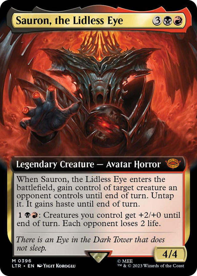 0396 Sauron, the Lidless Eye (Extended Art) M Universes Beyond: The Lord of the Rings: Tales of Middle-earth