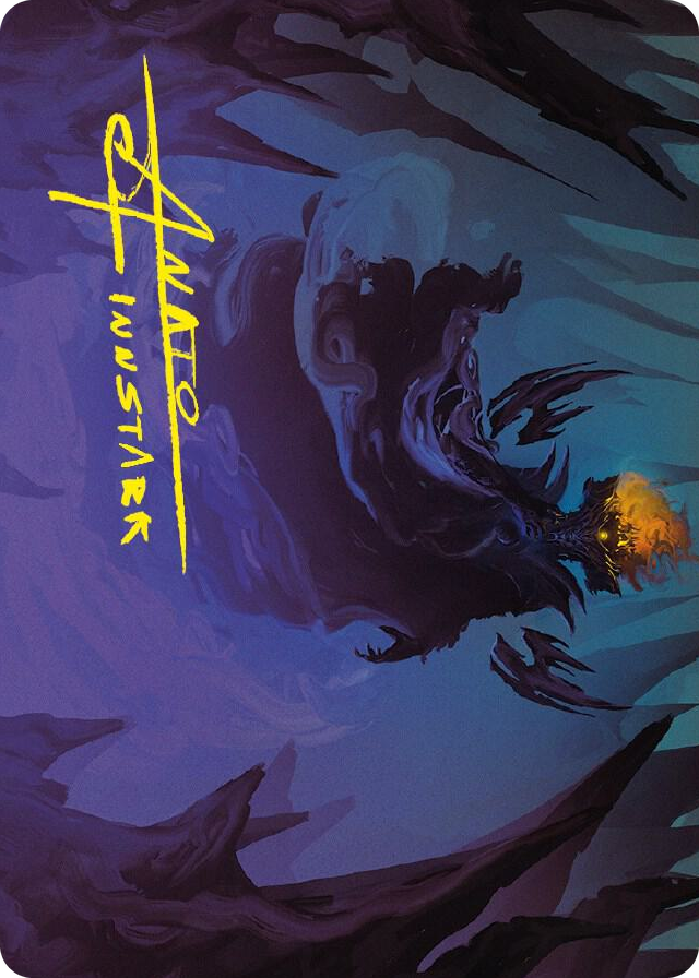 Sauron, the Necromancer Art Card (Gold-Stamped Signature) #42 S - Art Series: Universes Beyond: The Lord of the Rings: Tales of Middle-earth Pokemon card